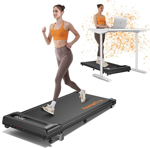 HOMETRO 3.0 HP Cinta de Correr con 9% Inclinación, 1-8 km/h, Cinta Andar Escritorio, Capacidad Máxima de 120kg, Control Remoto por Aplicación, Fácil de Ensamblar
