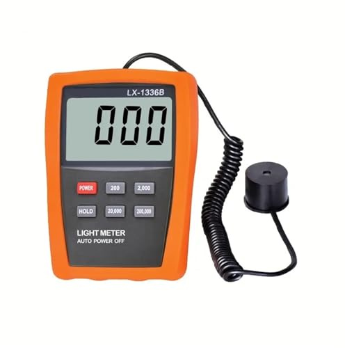 Misuratore di luce digitale, LX1336B Luxmetro Digitale LCD 10-200000 Cd/m2 Rilevatore Di Luminosità UV Lineare For TV CRT LED Con Dati Mantenimento per piante da giardino e da interno, fotografia