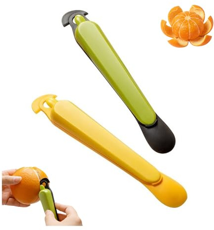 Lot de 2 éplucheurs d'orange en acier inoxydable pour pomelo, citron et citron vert