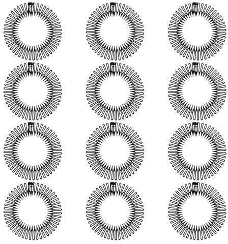 GAROZATION Diademas Elásticas Invisibles para Mujer Peine de Dientes Flexibles Negros, 12 Unidades, Sujetacabellos Multifunción para Peinar y Controlar Mechones en Uso Diario y