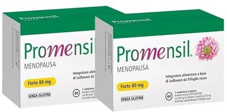NAMED Promensil Forte Integratori Menopausa Naturali | Isoflavoni da Trifoglio Rosso per Benessere in Menopausa e Premenopausa | Supporto Vampate, Umore e Sonno | Integratore Donna | 2 x 60 Compresse