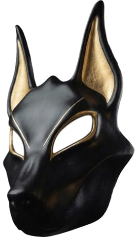 Jackal kostymmask – justerbar halloween cosplay-tillbehör, egyptisk stil rollspel rekvisita, scenframträdande huvudbonader | teaterevenemang fotografering videoinnehåll semesterfest heminredning
