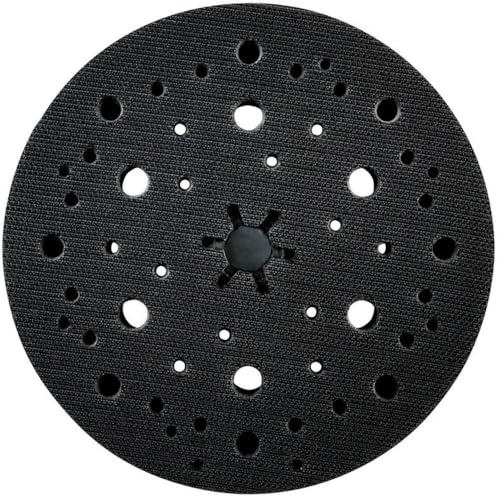 metabo Schleifteller 150 mm Multi-Hole Mittelhart, Stützteller SXE 150 BL | Gelochter Klett-Schleifteller zur Staubabsaugung, ideal für Holz, Lack und Metall, Ersatzteil für Exzenterschleifer