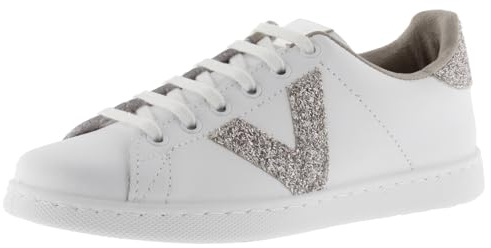 victoria Basket Tenis Piel & Logotipo & Trasera Glitter 1125188 para Mujer Nude 40
