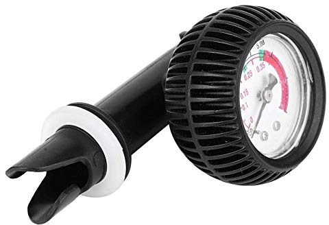 Keenso Manometer für Schlauchboote, 0-5.08 PSI Barometer für Schlauchboote/Kajaks/Surfbretter/SUPBoard Raft (schwarz)