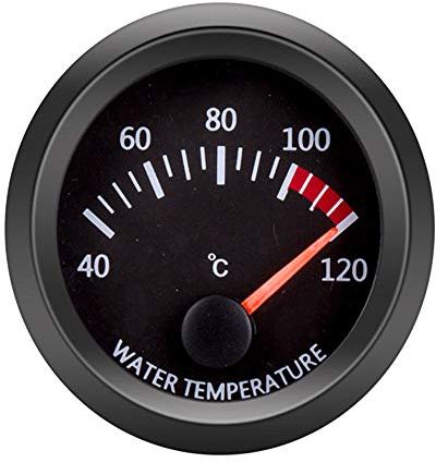 ETOPARS 52mm Automotor Kfz Zeiger Wassertemperatur Messgerät Kit Temperatur Celsius Wassertemperaturanzeige Weiß Lichtanzeige Zeigeranzeige