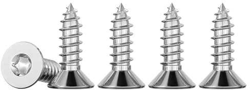 Drenky 100 Stück Holzschrauben Torx 3x12 mm Aus Edelstahl Rostfrei A2 Vollgewinde Spanplattenschrauben Mit Senkkopf Selbstschneidende Universalschrauben TX10