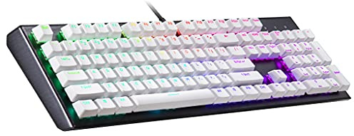 Cooler Master PBT Doubleshot Backlit Keycap Upgrade Set White for Mechanical Keyboards, compatible with standard US 104 layout keyboards