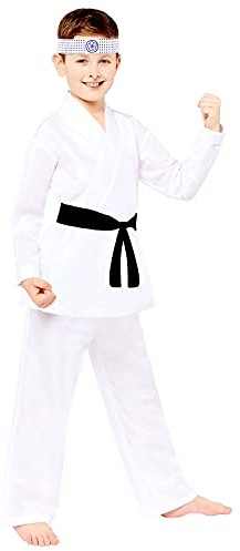 Amscan - Boy's Officially Licensed Cobra Kai Miyagi Do Karate Kids Fancy Dress Costume Age: 4-14 Years