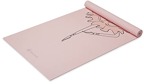 Gaiam Kids Yoga Mat Exercise Mat, Yoga for Kids with Fun Prints - Ideal for Babies, Active & Calm Toddlers and Young Children (60 L x 24 W x 3mm Thick) - Ballerina