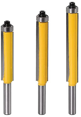 8mm Shank lengthen blade flush Router Bit with bearing trimming knife woodworking milling cutter trimming machine head trim