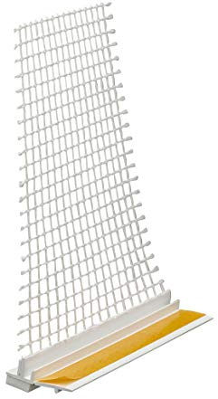 Handelskönig 10 x Anputzleiste 9 mm mit Gewebe 260 cm Putzleiste Fensterleiste 26 m WDVS Fassade Putzprofil Putz