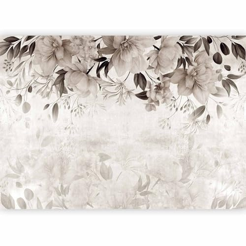 murando - Carta da Parati Moderna per Cameretta, Floreale, 350x256 cm | Fotomurali in TNT, Decorazione da Muro XXL, Poster Giganti da Parete, Foglie, Beige, Produzione Europea