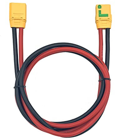 Nuofany XT90-S Anti-Spark Female to XT90 Male Plug Extension Wire Cable Lead Silicone Wire 10AWG for RC Lipo Battery FPV Drone Large Model Airplane (1m/3.28ft)