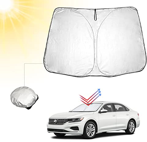 BIBIBO Passat parasole per parabrezza auto con VW Passat B8 Valiant 2015-2024, Alltrack 2018-2024, protezione solare per auto, qualità certificata, pieghevole, con protezione UV