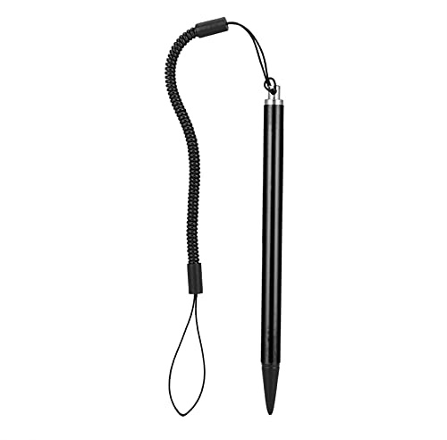 Penna Touch Screen con Corda a Molla, Sostituzione della Penna Stilo con Punta Rigida Sostituzione Touch Screen, Adatta per Telefoni Cellulari Resistivi, Tablet Resistivi, MP4, MP5 (Nero)