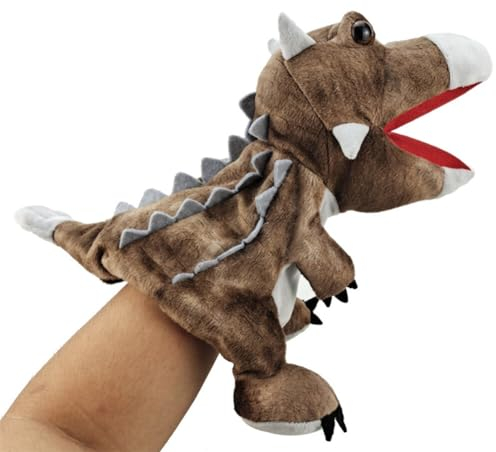 JAWSEU Dinosaurier Handpuppen Dinosaurier Spielzeug, Dinosaurier Puppen für Kinder Dinosaurier Kuscheltiere Fingerpuppen Tier Handpuppen Spielzeug Rollenspiel Vorschulunterricht Geschenk für Kinder