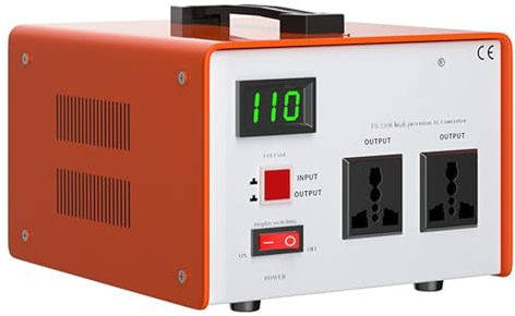 2000W/3000W Transformer 220V to 110V Power Voltage Converter 110V to 220V, Supports Multiple Protections, No Current, No Voltage,3000W-110Vto220V