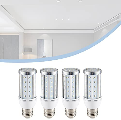 Frewqy 10w Corn LED Light Bulb, E27/E40/E14/B22 LED Bulbs, 110-277v 3000k/6000k, for Indoor Outdoor Garage Yard Driveway Storage Room Work Shop (Color : E27, Size : White 4)