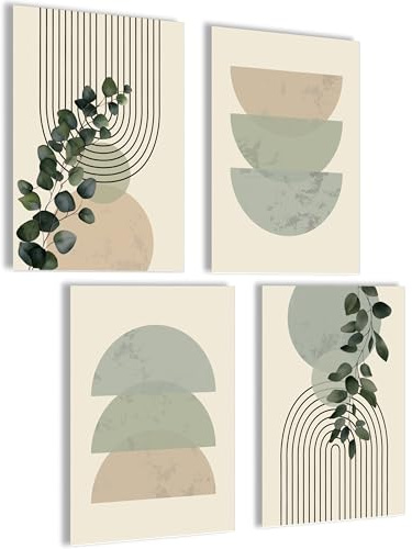 Set di Immagini Boho - Poster Astratti e Vintage per Decorazione da Parete - Stile Estetico e Yoga per Soggiorno