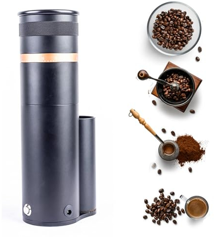 Aredwhiterui Molinillo De Café Eléctrico, Molinillo Automático De Un Toque con Selector De Molienda, Núcleo De Molienda De Acero Inoxidable 420, Molinillo Pequeño para Frijoles, Especias