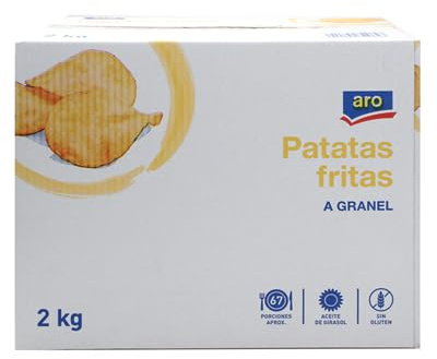 Patatas Fritas Aro - 100% Naturales, Muy Crujientes, Calidad Artesanal, 2kg a Granel (1 CAJA)