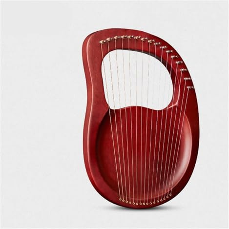 Anfänger harfe Lyra Harfe 10/16 Saiten Finger Klavier Mahagoni Musical Instrument Harfe Mit Stimmschlüssel Ersatz Saiten Für Anfänger(16 Red)