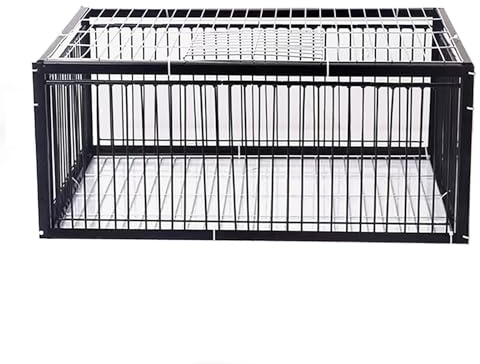DKPLOE Taubenfalle, Humaner Fallenkäfig,taubenfalle mit ausbruchsicherem Design vogelfalle,Leicht zu montieren, 2 cm Verschlüsselungsabstand,Vogelfalle Für Fasane, Wildenten(100x60x26cm)