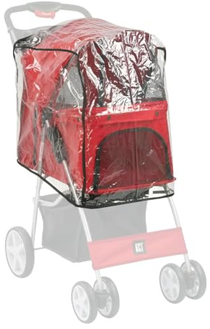 KCT Pet Stroller Rain Cover Waterproof Dog Cat Travel Buggy Pushchair Protector