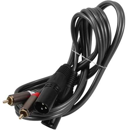 NULYLU Dual Male Cable Audio Connection Cord for Amplifiers and Mixers Interference Design for Sound Transmission