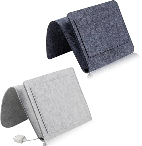 SZSMW 2 StüCk Betttasche Zum EinhäNgen - Bett Organizer - Betttasche | Bett Organizer Zum EinhäNgen - Ideal FüR Schlafzimmer, SchlafsäLe und Wohnzimmer,Kann Ihre GegenstäNde Ordentlich Aufbewahren