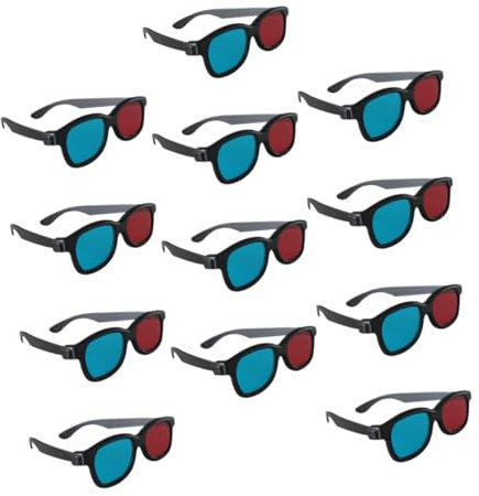 TINEASUR 20 Occhiali Rossi/3d Con Montatura - Occhiali Da Cinema Pieghevoli in Plastica Per Bambini E Adulti