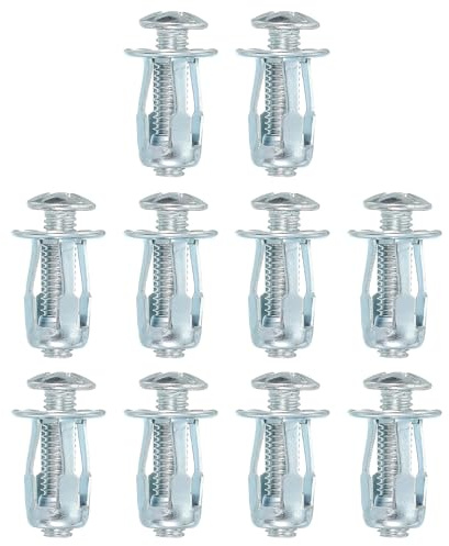 PATIKIL Dadi Di Espansione A Petalo M6 x 25mm, 10 Pcs Dadi A Petalo In Acciaio Al Carbonio Inserti A Rivetto Con Viti Per Montaggio Su Pareti Sottili E Sottili Pannelli Di Ferro