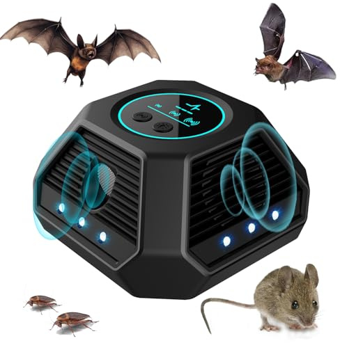 Mäuseabwehr & Ameisen Abwehr Duo,3-slder Infrarot-Sensing,4-Ultraschall Lautsprecher,Ultraschall Maus und Ratten 360°,Ultraschall Schädlingsbekämpfer gegen Mäuse, Ratten, Ameisen, Silberfische