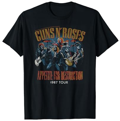 Official Guns N' Roses Appetite for Destruction 1987 Tour T-Shirt