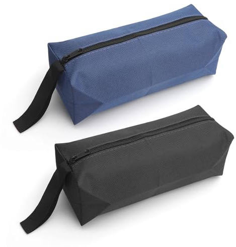 VOOSOT 2 Stück Werkzeugtasche Klein, Setwasserdichte Tascheaus 600D Polyester, Wasserdichter Beutel mit Reißverschluss, Tragbare Kleine Werkzeugtasche für Motorrad, Elektriker, Auto, Zuhause