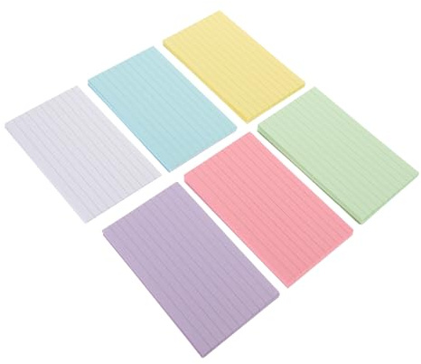 DOITOOL 300feuilles Fiches Bristol Colorées Fiches De Vocabulaire Apprentissage Cartes Mémoire Petites Soi-même