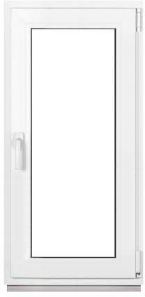 Framex Finestra in plastica bianca, larghezza x altezza 60 x 120 cm (600 x 1200 mm), 3 scomparti (32 mm), rotazione DIN destra, di alta qualità, tutte le dimensioni