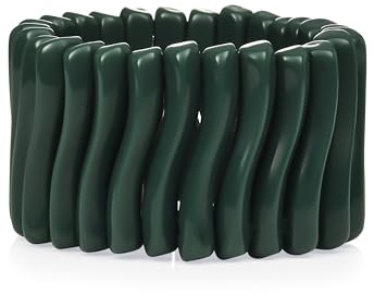 ZAVANA Stort handgjort harts stretcharmband för kvinnor, boho chic statement-smycken, färgglatt tjockt armband för kvinnor, unik hantverkare bohemisk gåva, Harts
