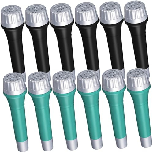 iplusmile 12 pièces Lot de Micro Jouets Simulés pour Garçon Fille Accessoires Légers Jouets Imitation pour Fêtes et Spectacles Noirs et Bleu Vert