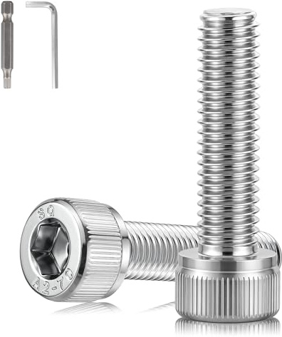 NZNSML 50 Stück Zylinderschrauben M4x30mm Edelstahl Schrauben Vollgewinde | Zylinderkopfschrauben mit Innensechskant A2 V13A Inbusschrauben für Möbel Mechanical mit Schraubendreherbit, Schlüssel