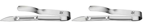 WMF Gourmet - Pelador de espárragos 17 cm, pelador de Verduras, Acero Inoxidable Cromargan, Apto para lavavajillas (Paquete de 2)