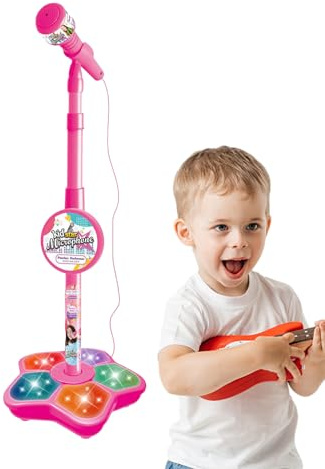 Djowyh Macchina per karaoke con microfono, macchina per karaoke per bambini, giocattolo intelligente per bambini e ragazze