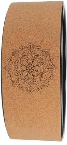 DOITOOL Kork Yogarad für Rückenschmerzen Linderung Rutschfestes Yoga Wheel für Dehnung Pilates Flexibilität Yoga Trainingsrad für Rückenübungen
