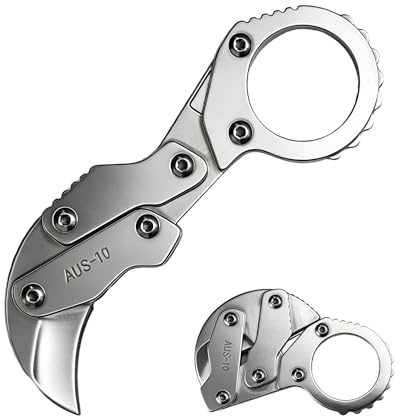 Lanovis Kreatives Mini Klappmesser Klein Taschenmesser Schlüsselanhänger Scharf Klappmesser Outdoor EDC Messer für Camping Survival, Geschenke für Männer