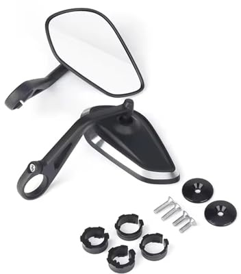 Motorcykelbackspeglar För Street För Trident 660 För Bobber T120 För Daytona 675 Styre Handtag Bakre Sidospeglar Bar End Mirror Kit Motorcykelspeglar(1 set Diamond Shape)