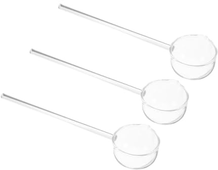 CTIRCHIU Louches à Punch avec Long Manche et Bec Verseur Incliné Lot de 3 en Verre Transparent Résistant Chaleur pour Servir Soupes et Boissons lors de Fêtes Professionnelles Domicile