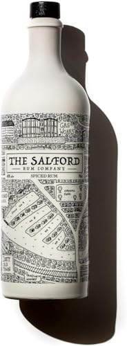 The Salford Rum Company Original Spiced Rum 70cl (40% ABV) - Infused with Vanilla, Nutmeg, Cinnamon, Ginger & Caribbean Fruits - Beautifully Presented Bottle Design