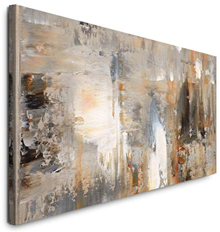 Paul Sinus Art GmbH Abstrakt 120x 50cm Panorama Leinwand Bild XXL Format Wandbilder Wohnzimmer Wohnung Deko Kunstdrucke, Küche