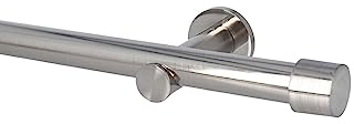 Sento Kit Bastone per Tende in Metallo 25mm Acciaio Inox Modern Montaggio a Muro 140 cm ALBANA